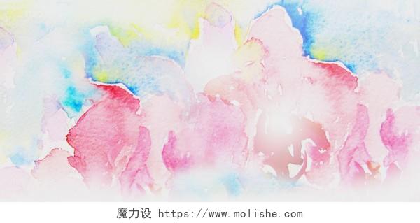 彩色水彩油画质感抽象笔刷颜料涂鸦展板海报背景